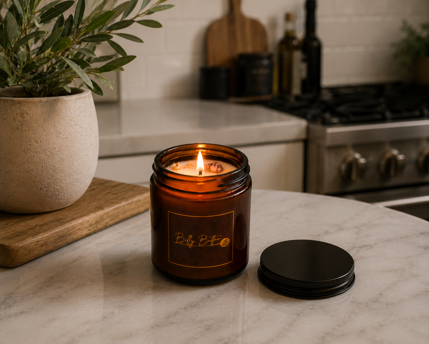 Waterlily - Amber Candle Jar